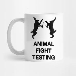 Animal Fight Testing White Mug